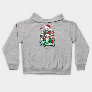 Merry Christmas Dogs! Kids Hoodie